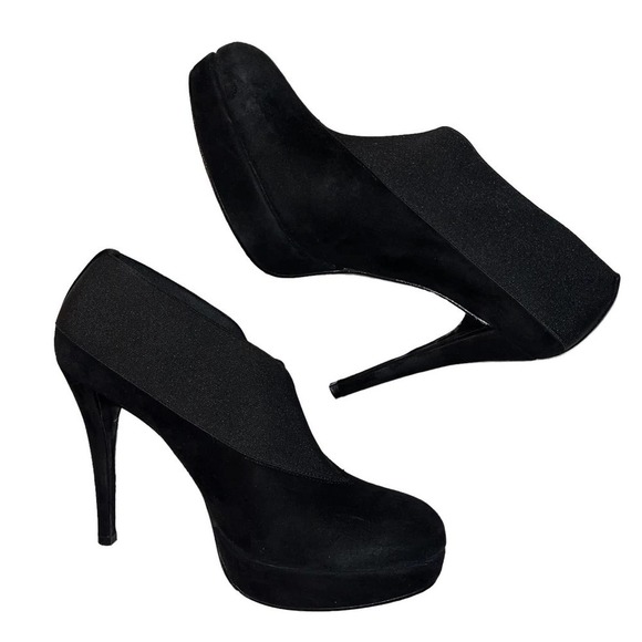 Stuart Weitzman “Greatneck” Platform Pump Black Suede | Size 7.5 - Picture 4 of 11